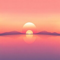 Naklejka premium Subtle Smooth Gradient Sunset Background - 1