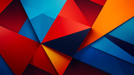 Vibrant Dance of Primary Colors: A Bold Exploration of Geometric Symmetry and Contrast