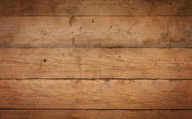 Fototapeta premium Rustic wooden plank panel surface for background