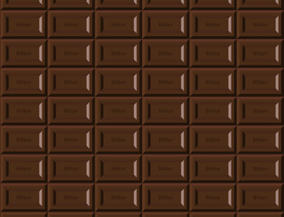 板チョコの背景素材　ビターチョコレート　文字入り