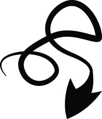 Arrow Icon. Vector Illustration Design. Transparent Background.