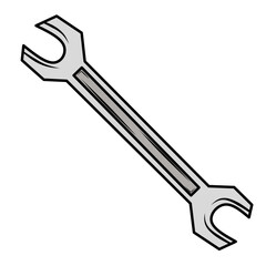 Key icon tool. Suitable for wrench logo design elements. Key tools on white background