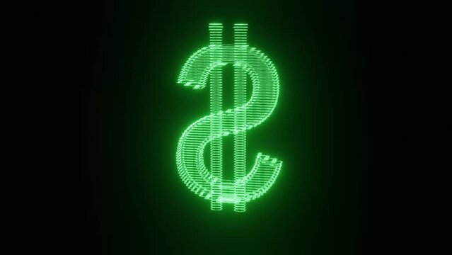 dollar symbol on black background