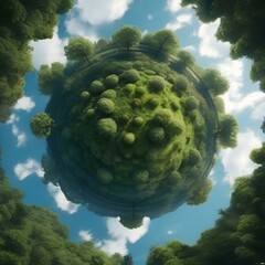 A planet with sentient forests that communicate through telepathy1 - obrazy, fototapety, plakaty