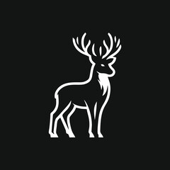 Deer silhouette minimalist logo design inspiration