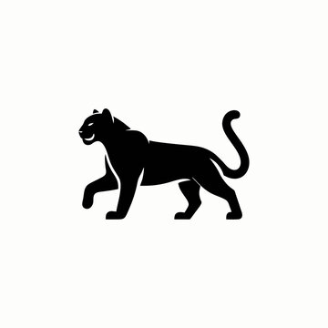 Leopard silhouette minimalist logo design inspiration
