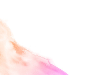 オレンジからピンクのグラデーションの水彩テクスチャ素材