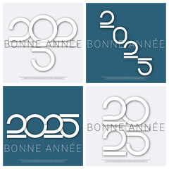 Bonne année - meilleurs vœux 2025 - vecteur pour affiche, bannière, salutation et célébration du nouvel an 2025.