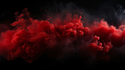 Red Mist on Black Background