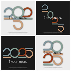 Bonne année - meilleurs vœux 2025 - vecteur pour affiche, bannière, salutation et célébration du nouvel an 2025.