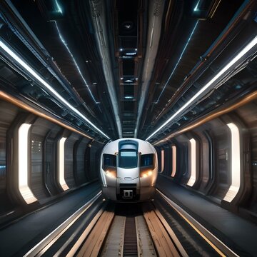 An interstellar train traveling through a network of tunnels in subspace1