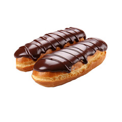 Eclairs isolated on transparent background