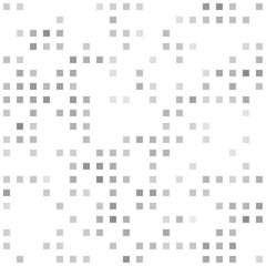 Abstract seamless geometric pattern. Mosaic background of black squares. Evenly spaced  shapes of different color. Vector illustration on white background