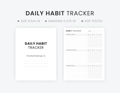 Daily Habit Tracker Printable Checklist Template