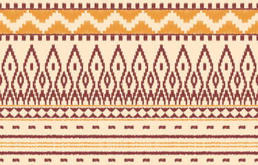 Ethnic abstract ikat art. Aztec ornament print. geometric ethnic pattern seamless  color oriental.  Design for background ,curtain, carpet, wallpaper, clothing, wrapping, Batik, vector illustration.