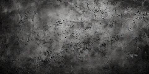 Blackboard and texture converges on dark grunge textured background. Aged and weathered surface painted in shades of black and gray tells story of time passage and unique character it imparts - obrazy, fototapety, plakaty
