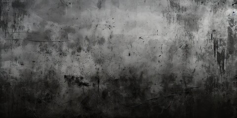 Blackboard and texture converges on dark grunge textured background. Aged and weathered surface painted in shades of black and gray tells story of time passage and unique character it imparts - obrazy, fototapety, plakaty