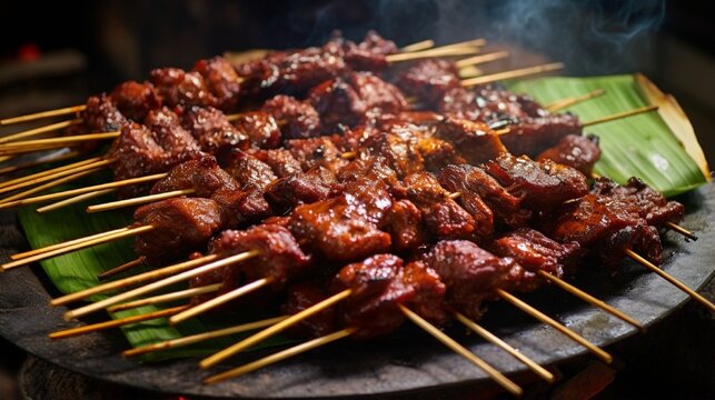 Sate Kambing or satai goat is a food made from young goat meat which is stabbed with a stick and then burned using wood charcoal