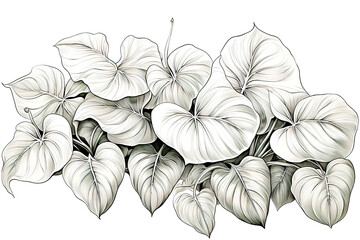 hand drawn flower isolated on PNG Background, Generative Ai.