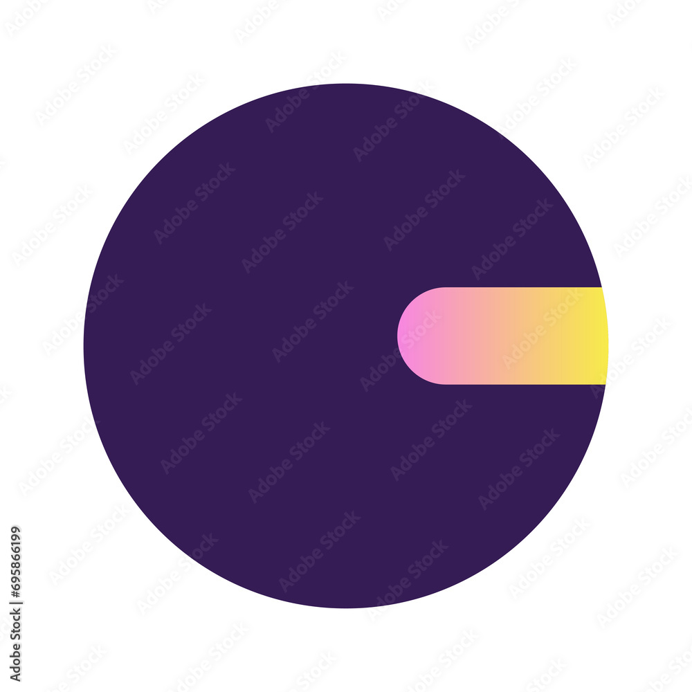 Poster round circle shape button gradient colored texture nostalgic 90's style neon futuristic element icon