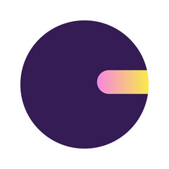 Round Circle Shape Button Gradient Colored Texture Nostalgic 90's Style Neon Futuristic Element...