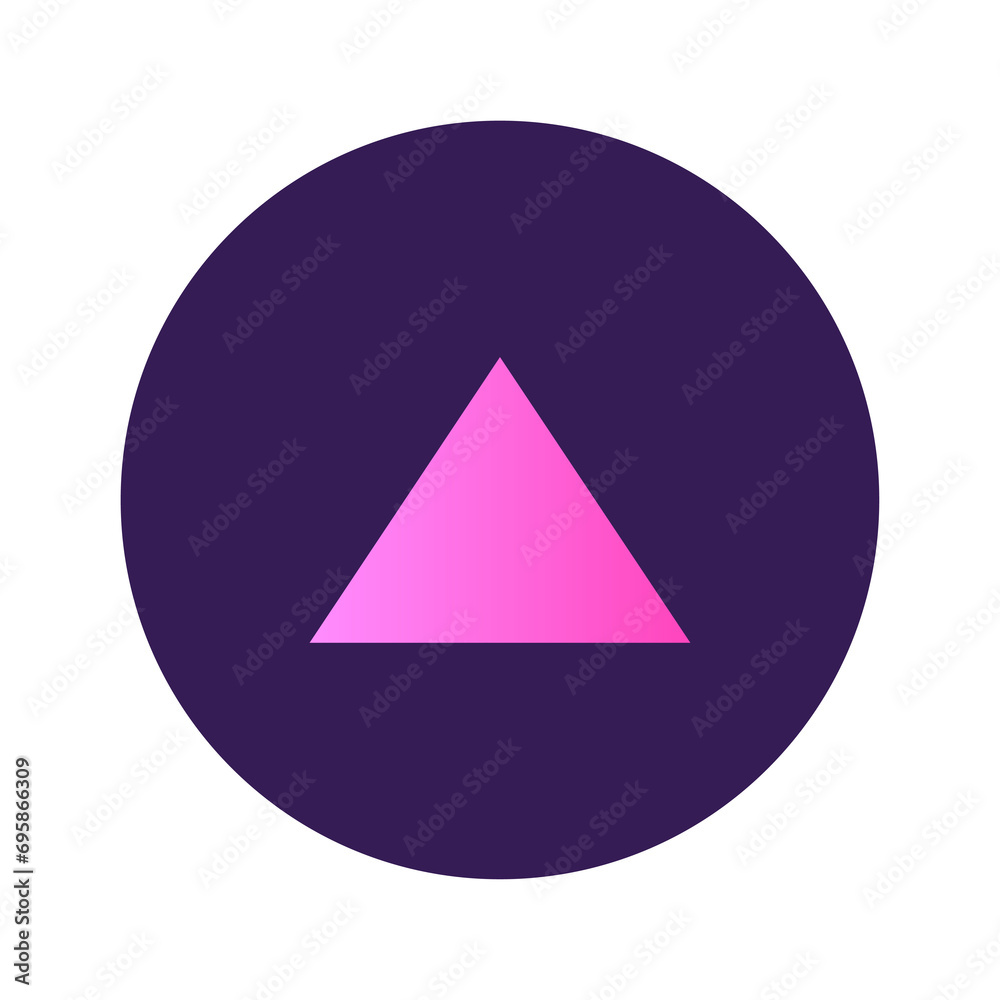Aufkleber Round Circle Shape Button Gradient Colored Texture Nostalgic 90's Style Neon Futuristic Element Icon 