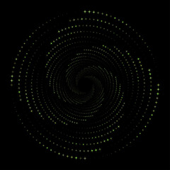 Halftone dots circle. Fibonacci Sequence - design element - obrazy, fototapety, plakaty