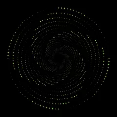 Fotobehang Halftone dots circle. Fibonacci Sequence - design element © abeadev