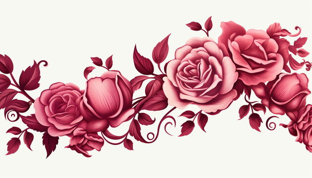 clipart that forms a border with roses This can be used to frame text or images