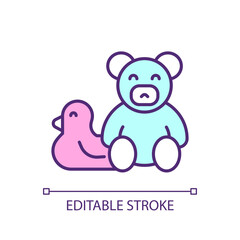 2D simple editable pink tax on toy icon representing pink tax, isolated vector, thin line illustration.