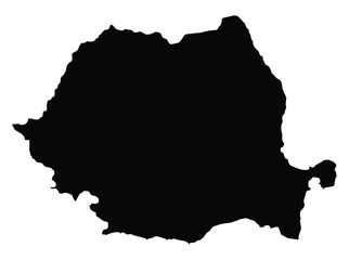 Romania map vector map.Hand drawn minimalism style.
