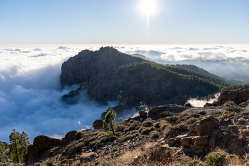 landscape with clouds and sun canary island