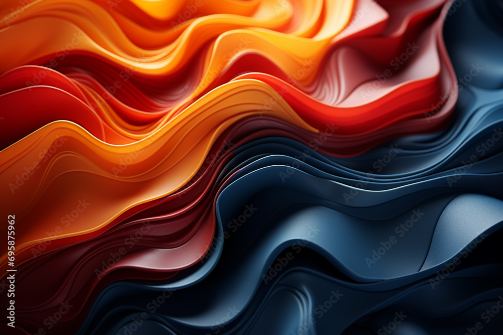 Aufkleber Layers of abstract forms, illustrating the depth and layers of personality.