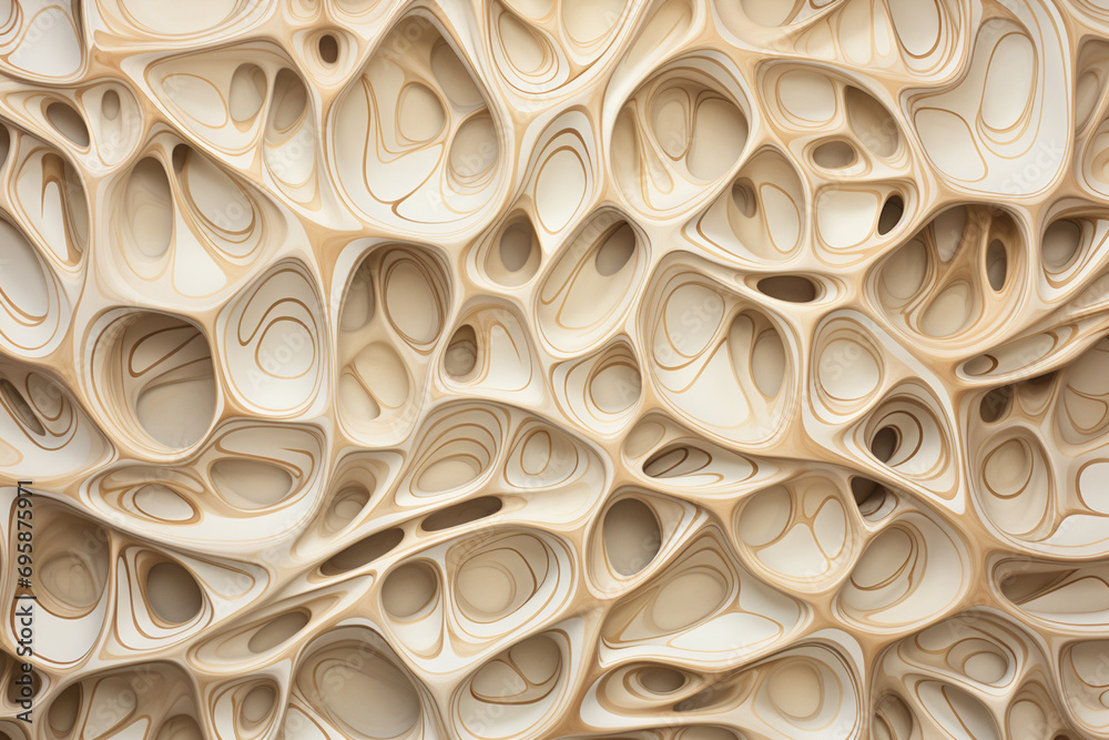 Aufkleber An artwork showing a wild, organic form entangled with a precise, linear pattern.