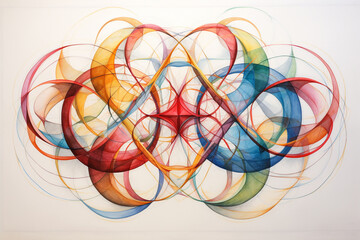 A series of interlocking circles, representing the interconnectedness of thoughts and emotions.