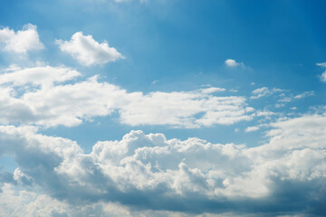 Blue sky background with clouds