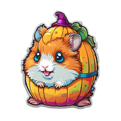 Hamster Halloween Sticker