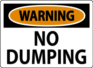 Warning No Dumping Sign