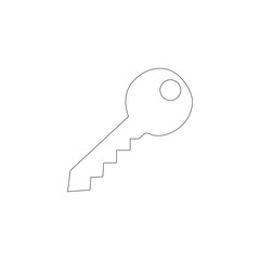 Continuous beautiful one line key drawing art design