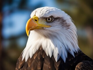 Obraz premium American bald eagle in the nature background