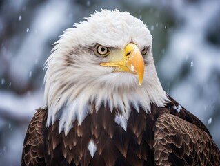 Obraz premium American bald eagle in the nature background