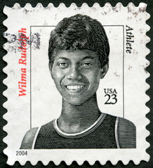 USA - 2004: shows Wilma Glodean Rudolph (1940-1994), Athlete, Distinguished Americans Series, 2004