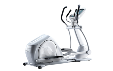 White and Chrome Electronic Device Running Machine Gym Body Care on a White or Clear Surface PNG Transparent Background