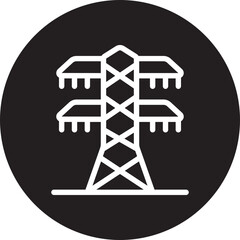 power tower glyph icon