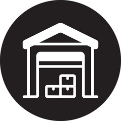 warehouses glyph icon