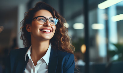 Young happy cheerful professional business woman
