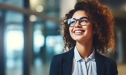 Young happy cheerful professional business woman
