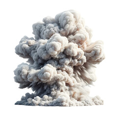 Big explosion with smoke.
