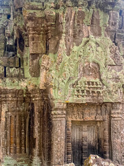 Fototapeta premium Ta Prohm, a mysterious temple of the Khmer civilization, located on the territory of Angkor in Cambodia