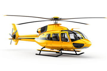 Fototapeta premium helicopter isolated on the white background. 3d illustration